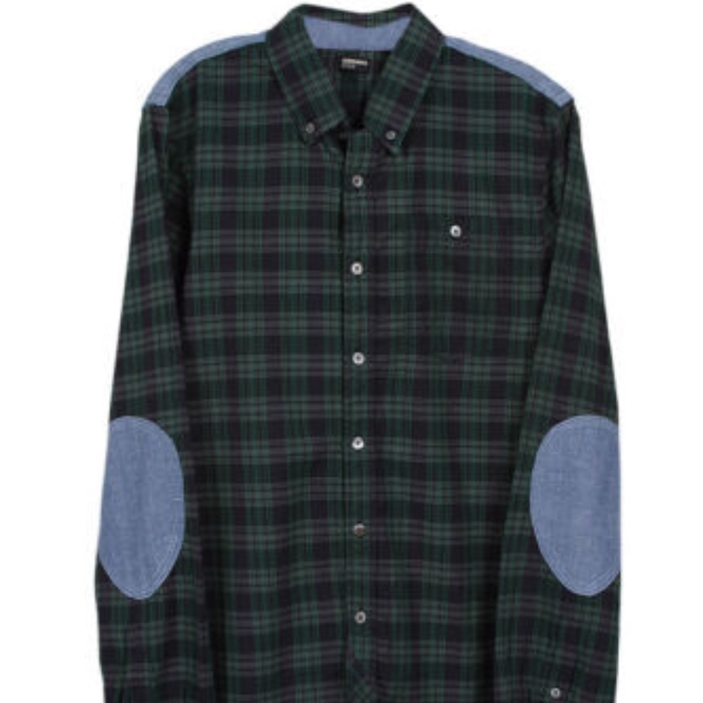 NEW $175 Burkman Bros Saturated Madras plaid button down shirt